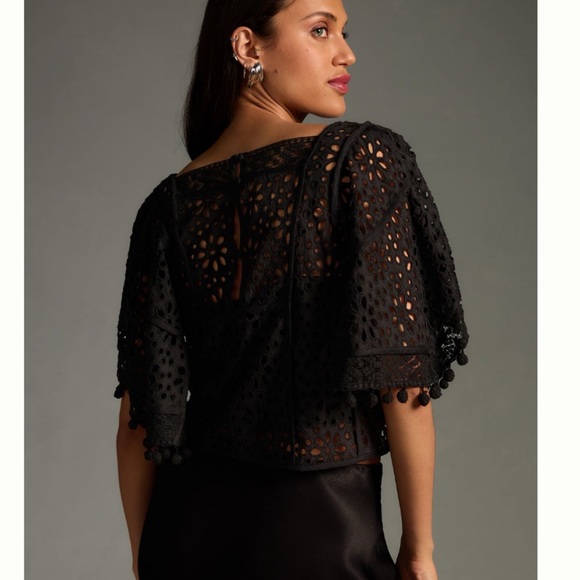 NWT Anthropologie Victorian Cutwork Blouse - Picture 5 of 10